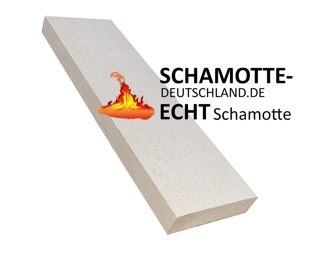 1x 600 270 40 mm  Schamotteplatte Schamott Platte Kaminbauplatte Speicherplatte 