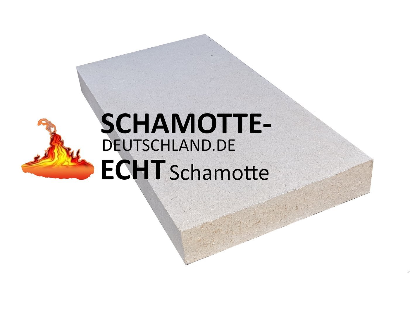 1x Schamotteplatte 170 300 50 mm Schamott Platte Schamottplatte Schamottstein 